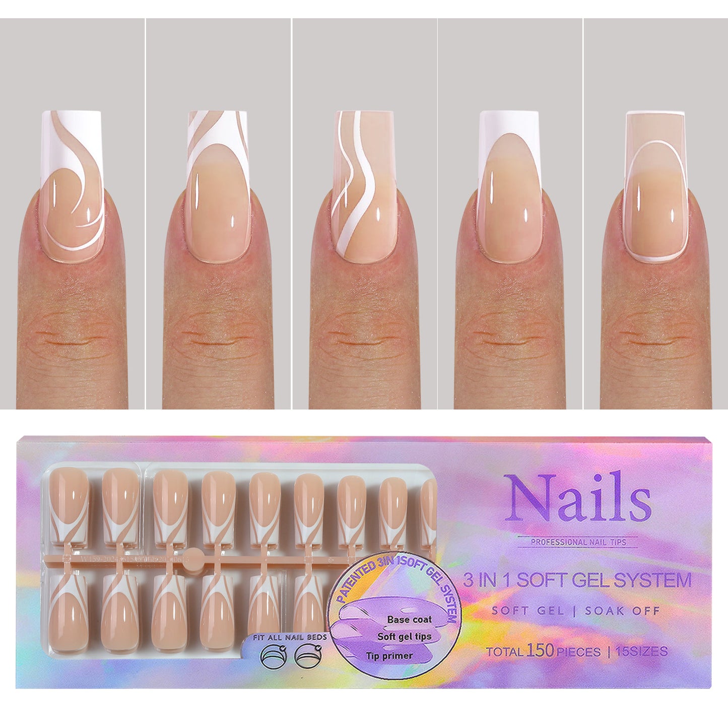 Manicure Wear Nail French Seamless Wear Nail Detachable