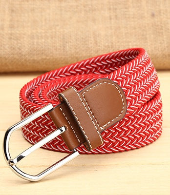 Elastic woven elastic men's belt