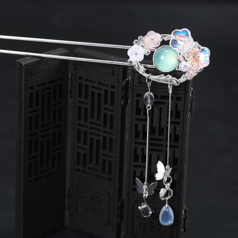 Chinese style children's design hairpin step and tassel hairpin