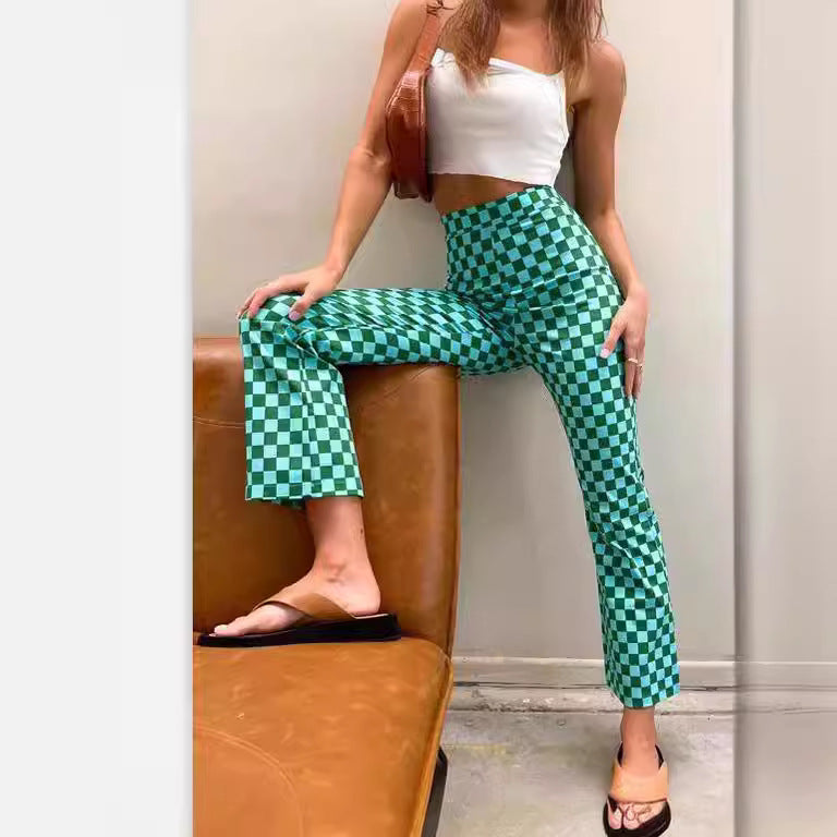 Women's Clothing Summer Printed Slim-fit Casual Women's Pants Yoga Pants