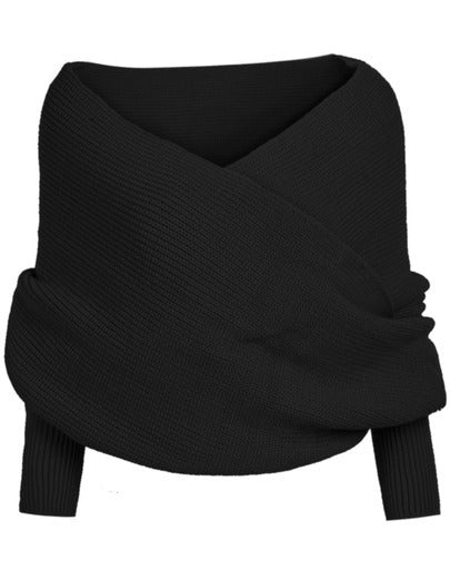 Winter Knitted Fashion Cardigan Nylon Shawl