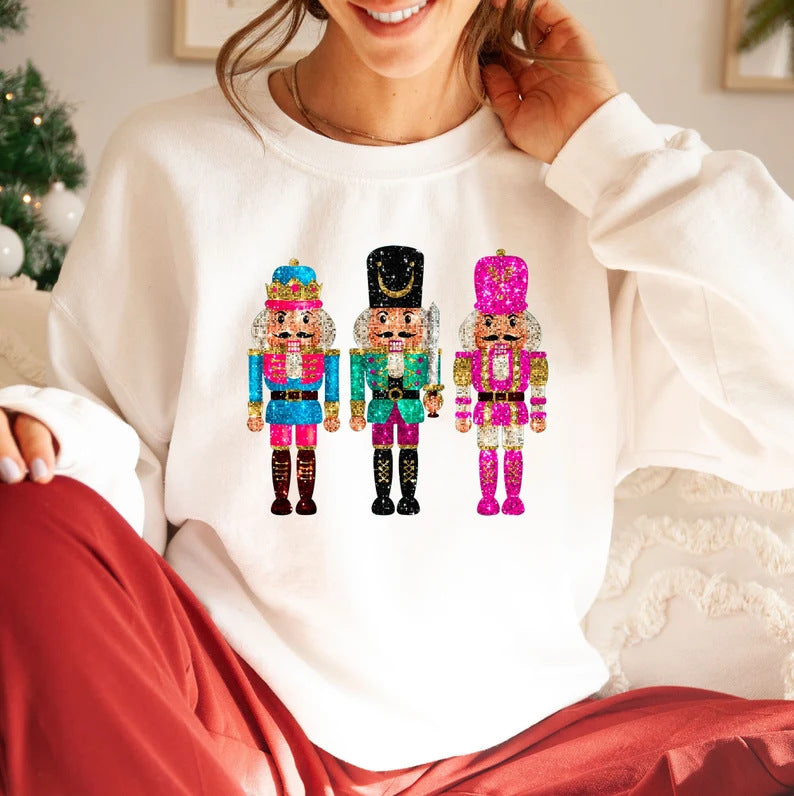 Women's Christmas Sweet Sequins All-match Long-sleeved Sweater
