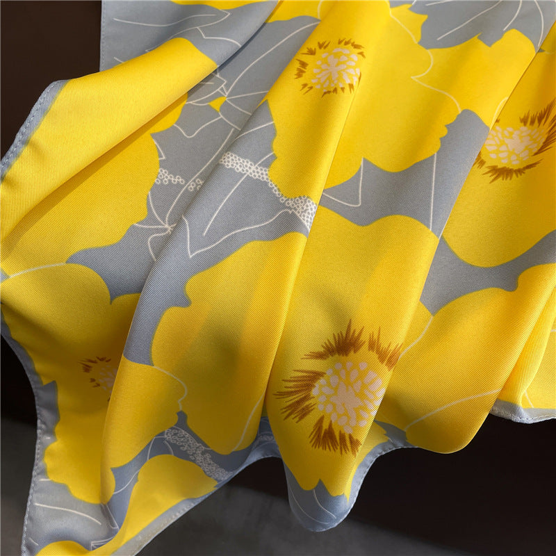 Womens Floral Color-Block Sun-Protective ShawlHijab