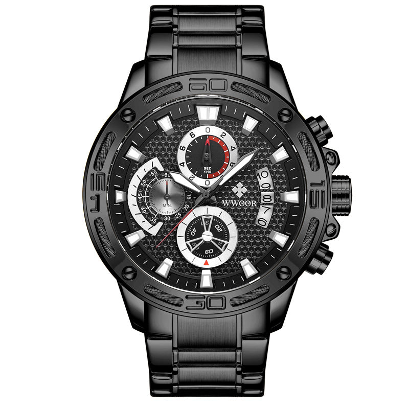 Men's steel band quartz watch