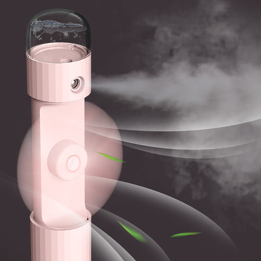 Mini handheld telescopic spray cooling fan