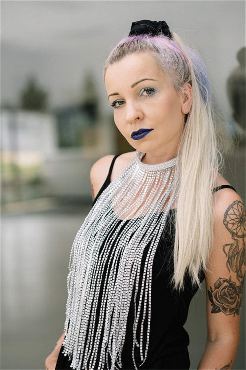 Long fringe Bib