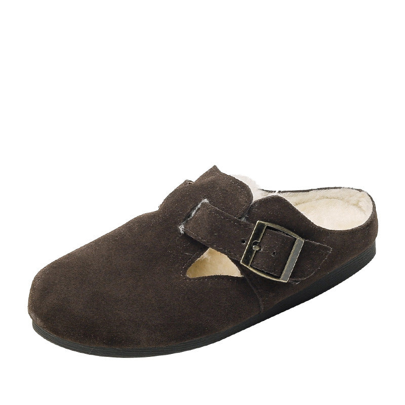 Women's Plush Winter Shoes With Genuine Leather
