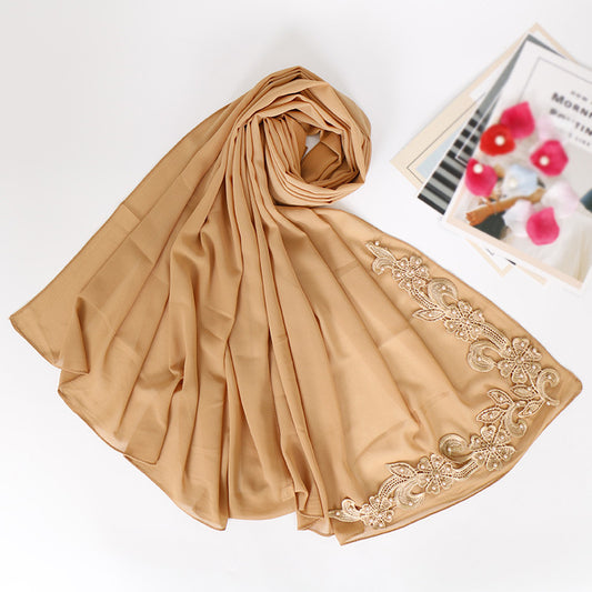 Pearl chiffon studded pearl headband