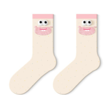 Ugly And Cute Fun Socks Mid Tube Stockings Cute