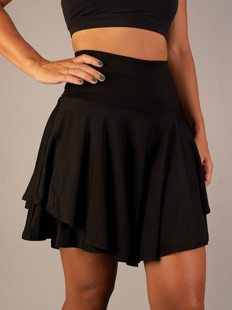 Tutu High Waist Belly Contracting Running Short Skirt Anti-exposure Yoga Skirt