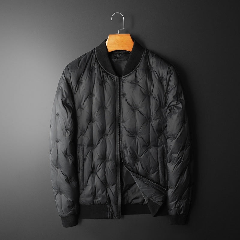Men's Trend Thickened Baseball Collar Little Bee Coat