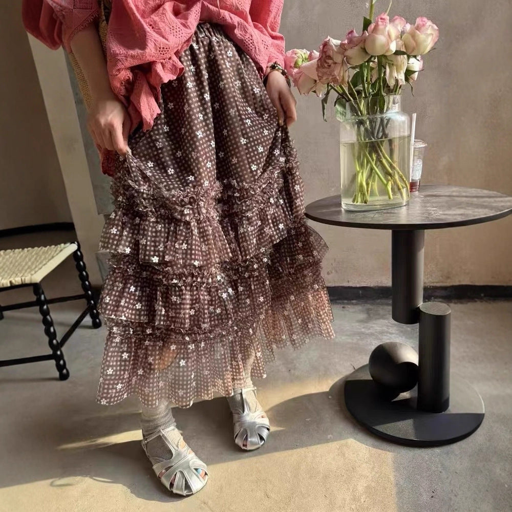 Sweet-style High-waisted Skirt For Dates
