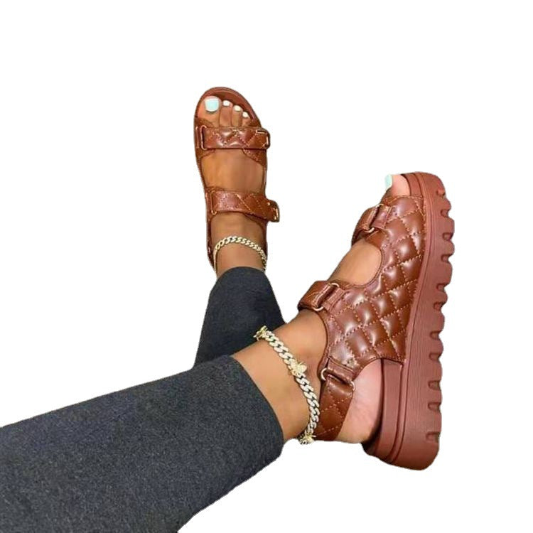 Velcro platformsandaler