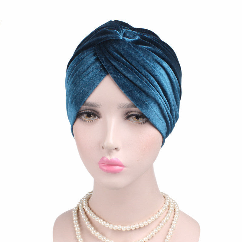 Velvet Stretch Tam-o'-shanter Cross Twist