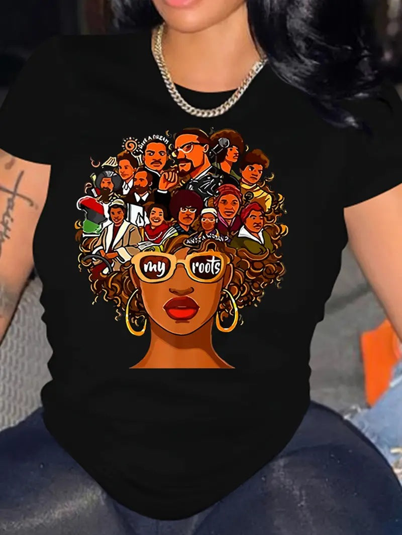 Printed Short-sleeved T-shirt Trendy