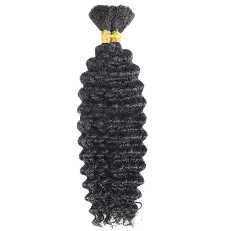 Mixed Human Boho Braids Deep Wave Bulk Hair