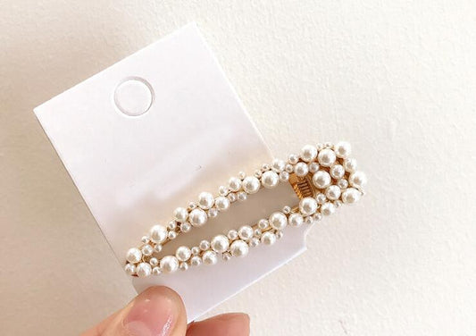 South Korea East Gate Delivery of the same Pearl Star Hair Clip Set NYU Geometric Pearl Edge Clip