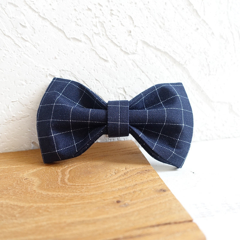 Comfortable double bow dog collar
