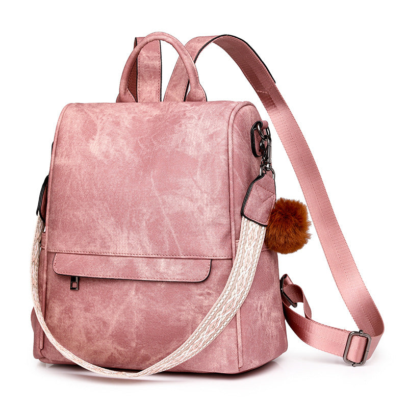 Female Daily Versatile Casual PU Backpack