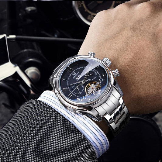 Flywheel multifunctional automatic mechanical watch male