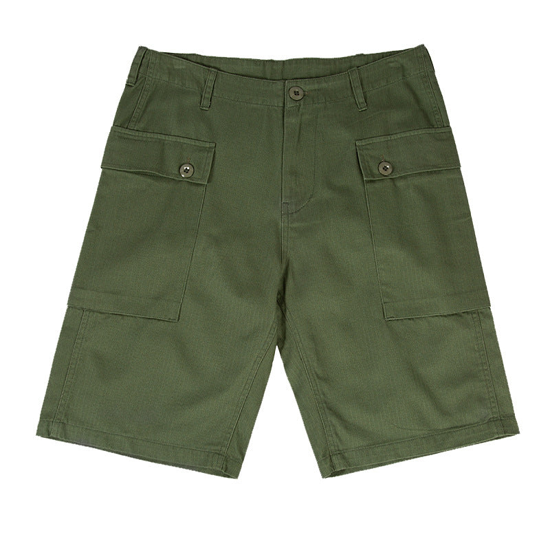 Retro Military Uniform Multi-bag Shorts