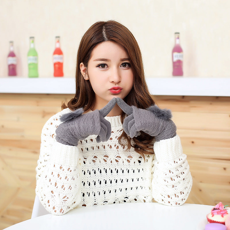 Hair ball finger refers to multi-function touch screen gloves