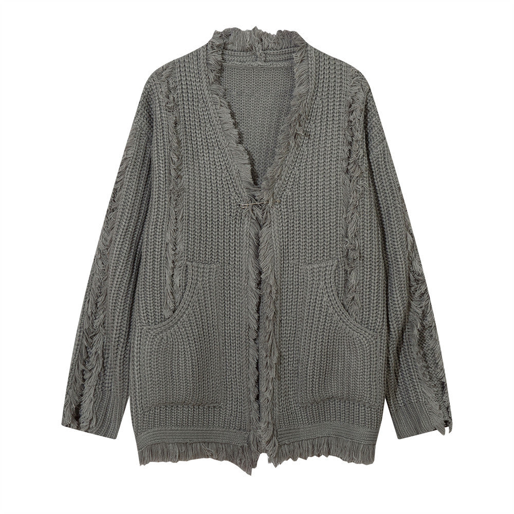 Bf Lazy Sweater Cat Beard Knitted Cardigan