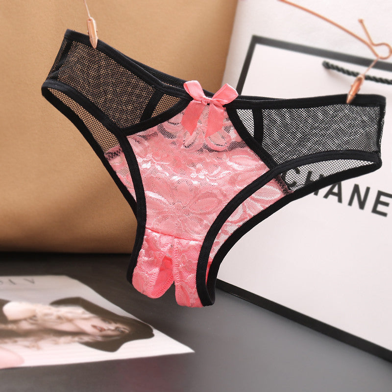 Women's Lace Cut Out Color Matching Briefs