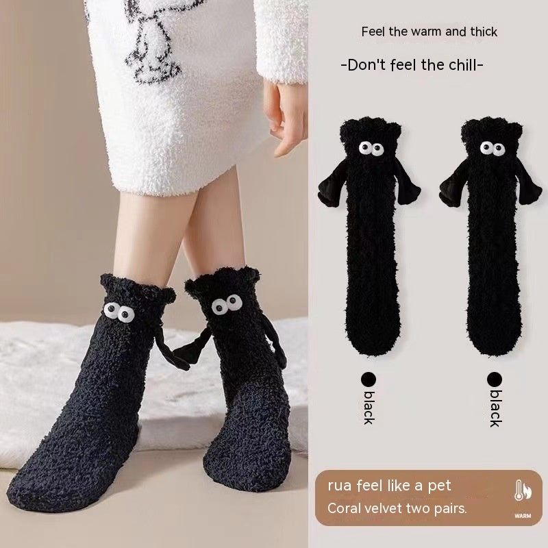 Women's Fashionable Warm Coral Fleece Tube Socks