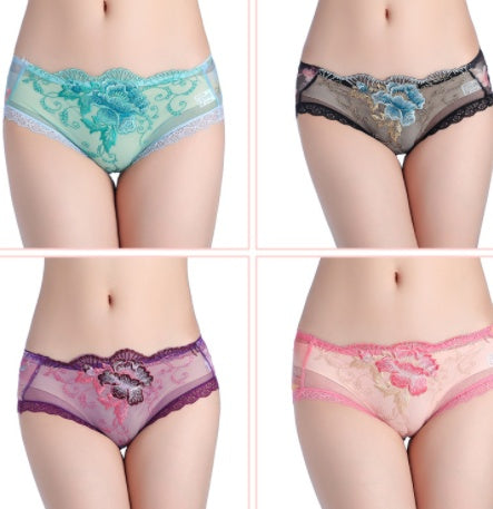 Womens Rose Lace Embroidered Flower Shorts