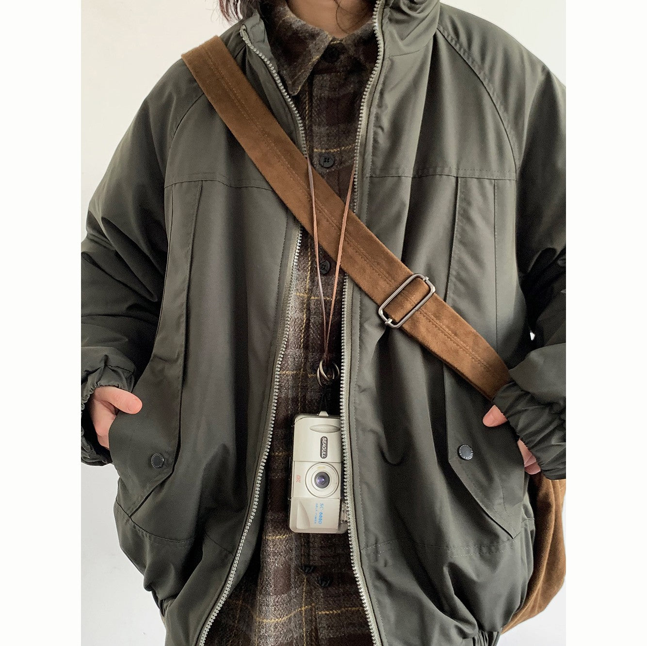 Japanese-style Retro Personality Cotton Coat With Solid Color