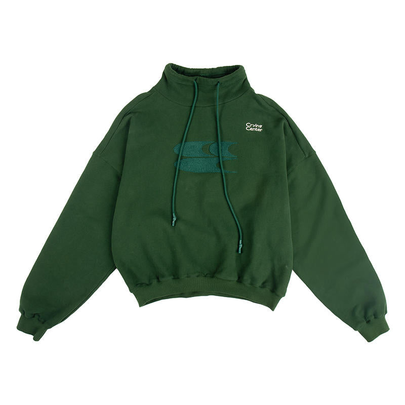 Unisex Casual Turtleneck Loose Drop Sweatshirt