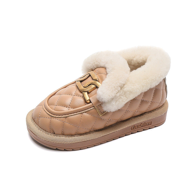 Winter Plus Velvet Thick One-step Warmth Student Casual Shoes