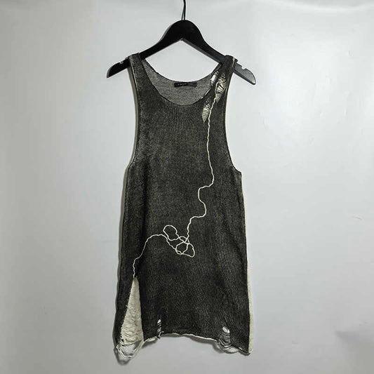Round Neck Knitted Printing And Dyeing Cotton Vest
