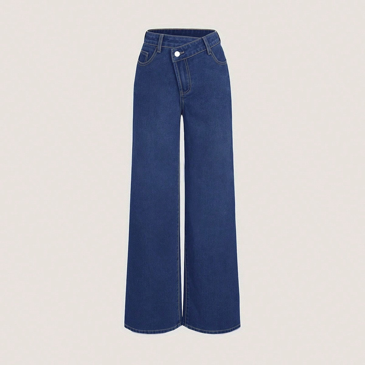 Autumn Leisure Straight Loose Diagonal Jeans