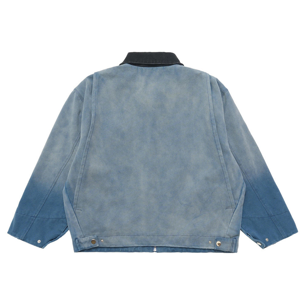 Men's American-style Retro Canvas Lapel Denim Coat