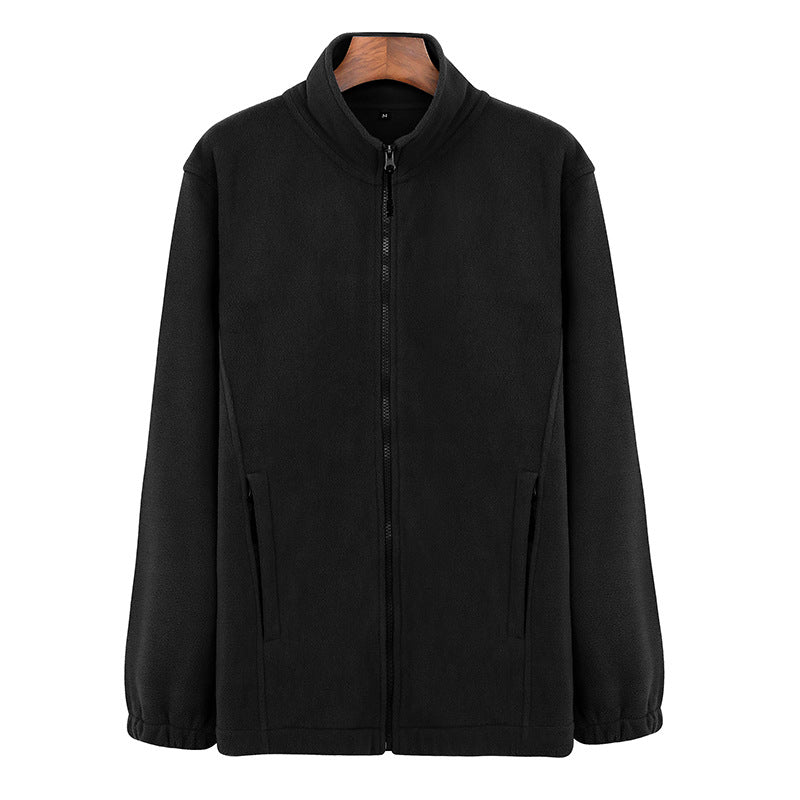 Winter Sports Zipper Polar Fleece Loose Sweater Coat