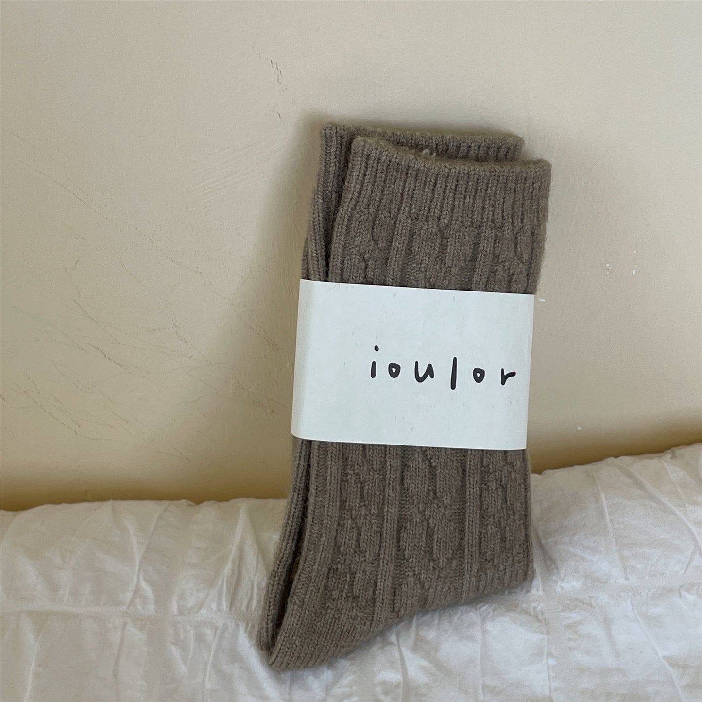 Warm And Thick Japanese Pile Socks Solid Color Mid-tube Socks