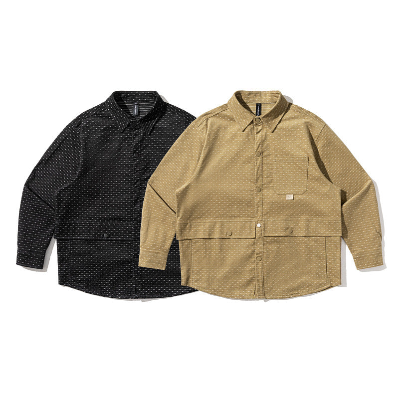 Vintage Shirt Men's Long-sleeved Shirt Casual Loose Coat