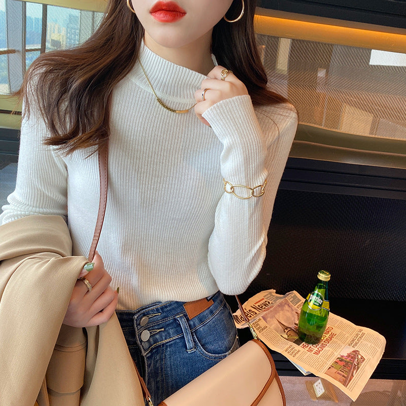 Women's Half Turtleneck Thickened Spring And Autumn Sweater