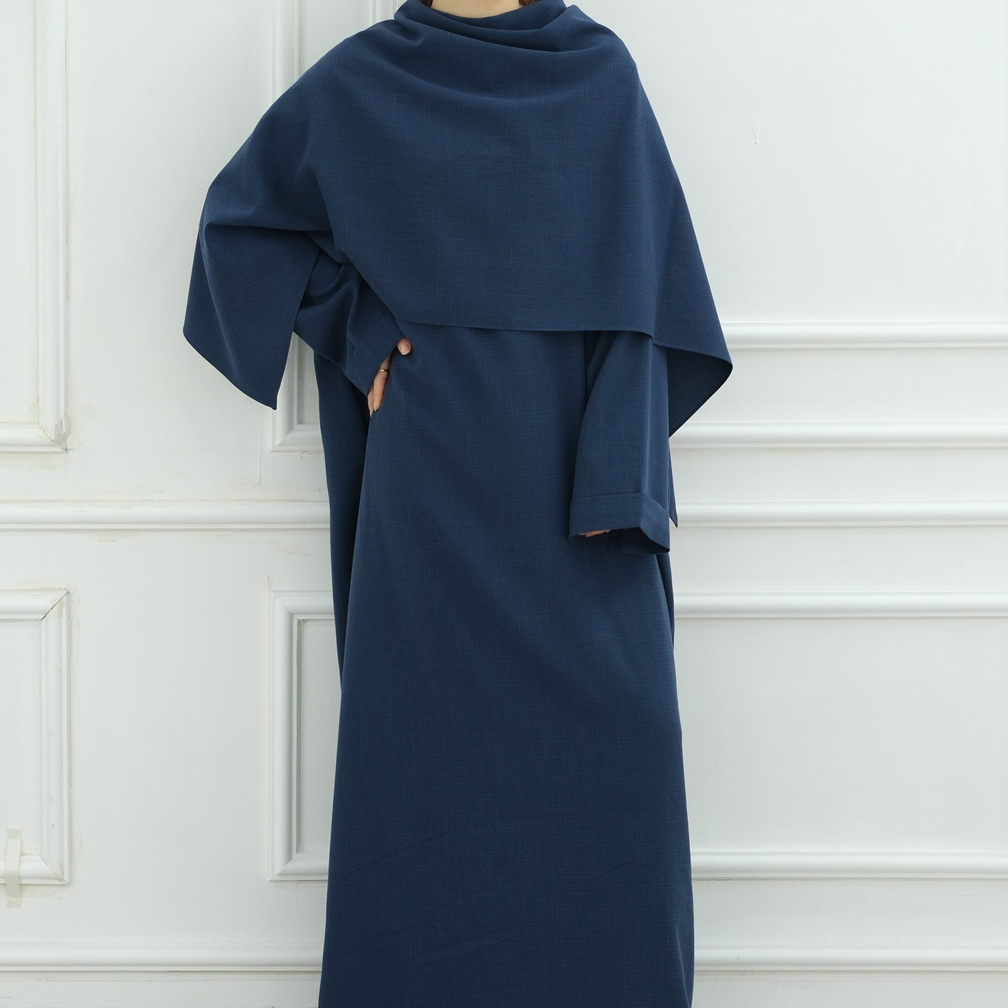 Dubai Turkish AliExpress Solid-Color Robe Dress