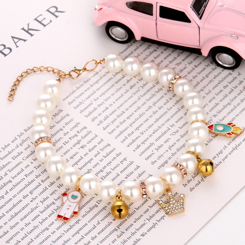 Pearl Hand-woven Adjustable Cat Collar