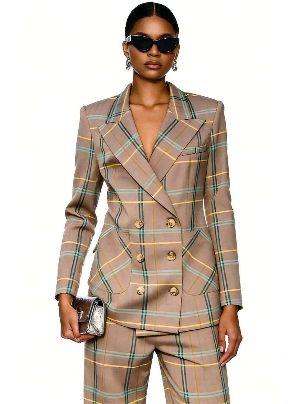 New Casual Suit Featuring A Tailored Long-sleeve Blazer And Slim-fit Trousers