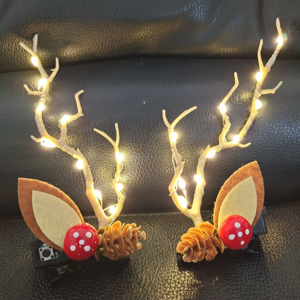 New Luminous Deer Horn Hair Band Christmas Headwear