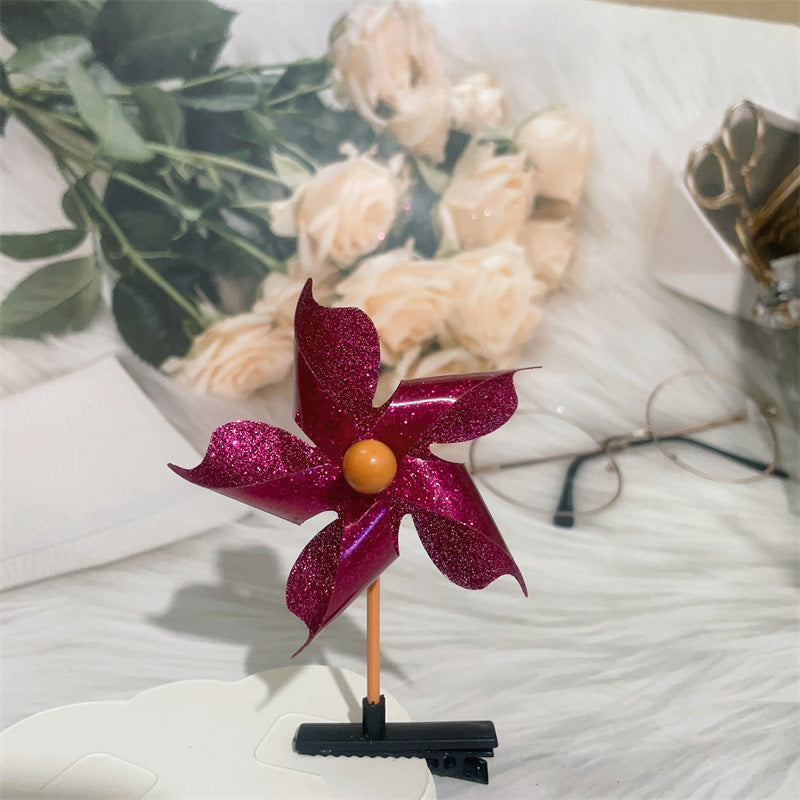 Colorful Windmill Barrettes Duckbill Clip Hairpin