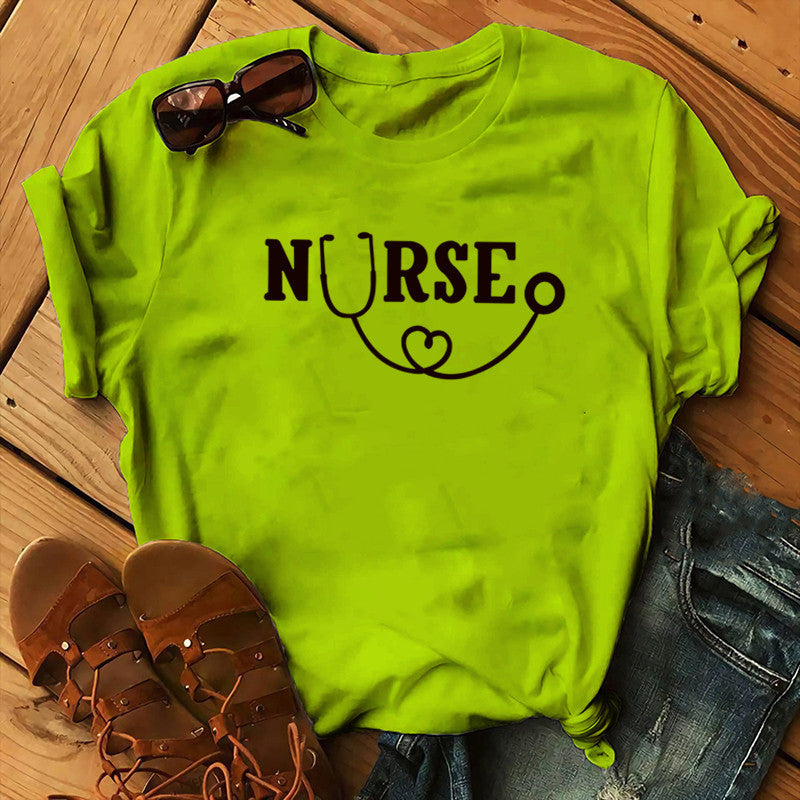 Women's Christmas Animal Flower Short Sleeve