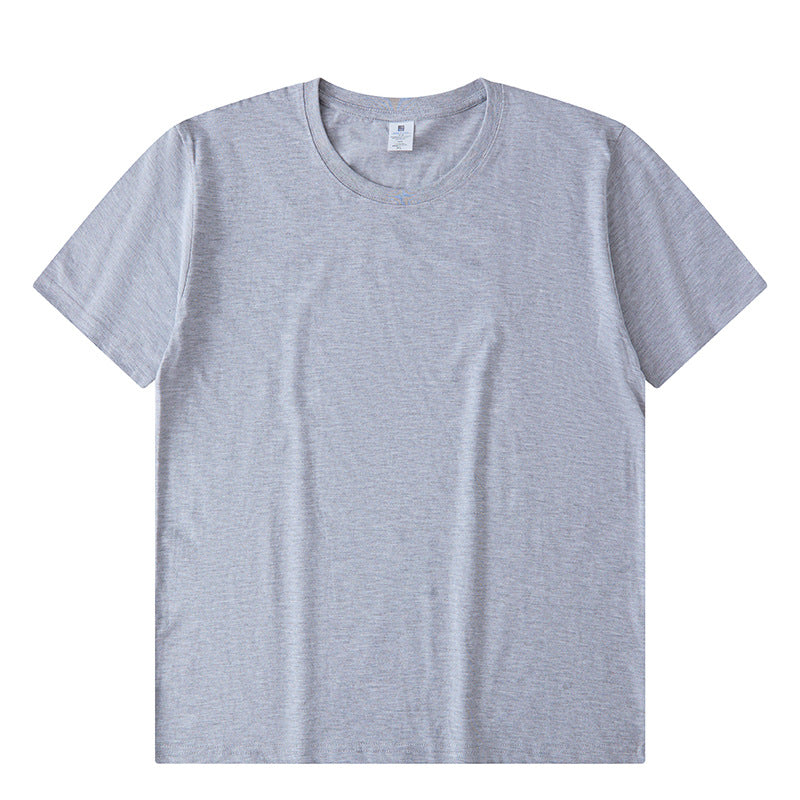 Solid Color Advertising Shirt Loose Casual Half Sleeves