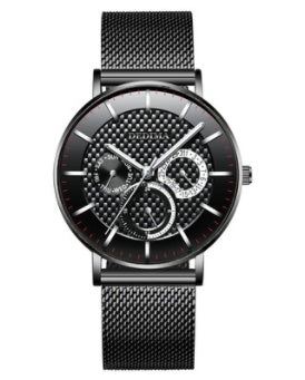 Three-eye Six-hand Multi-function Steel Strap Watch