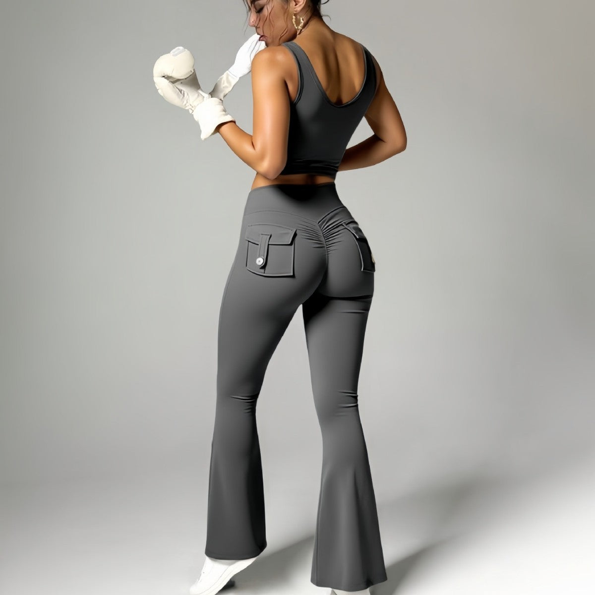 Yoga Workout Beauty Back High Waist Hip Lift Tight Belly Trimming Sports Suit