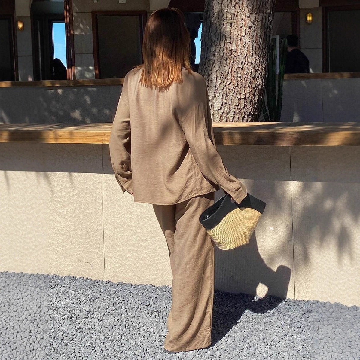 Dame knap fashion afslappet todelt sæt
